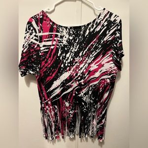 Ashley Stewart fringed top. Size 14/16